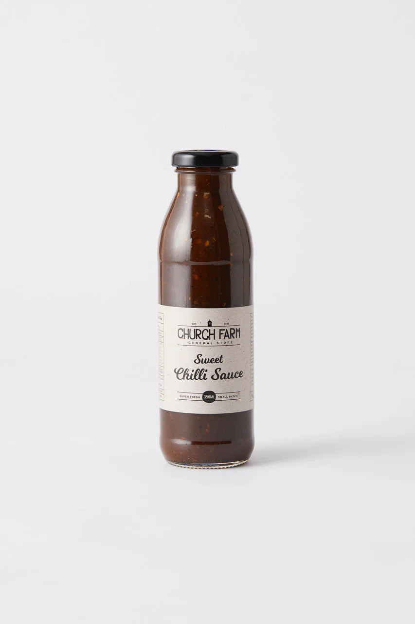 Church Farm General Store Sweet Chilli Sauce - roasted pineapple and chilli in a glass bottle