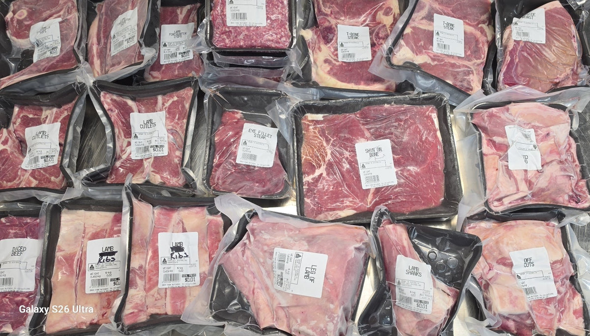 Mixed Beef & Lamb Box 13.5kg Boxed weight Frozen - 1 BOX ONLY