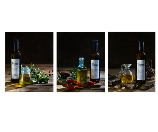Infused Extra Virgin Olive Oils - Garlic, Chilli or Lemon Myrtle - Or All 3