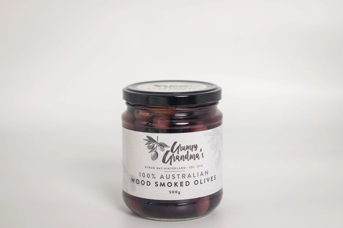 Grumpy Grandma's Wood Smoked Olives - 500g jar