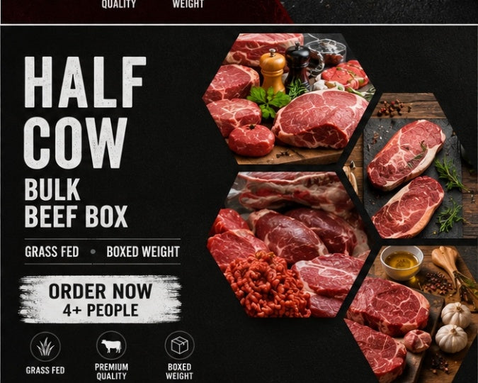Half Cow - Bulk Beef Box - Grass Fed